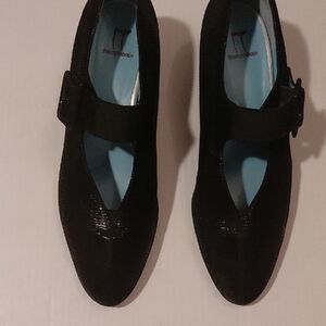 Thierry Rabotin Black Textured Flats